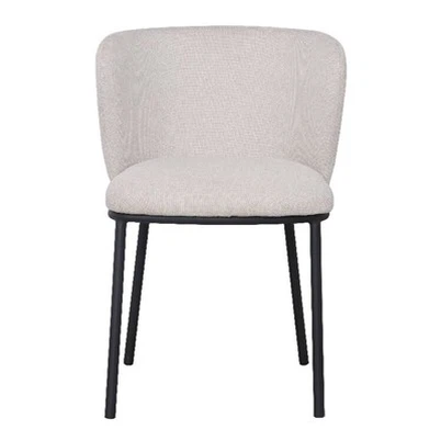 Balto audinio paprasta berankė valgomojo kėdė